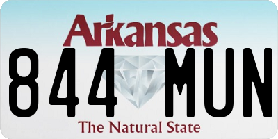 AR license plate 844MUN