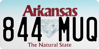 AR license plate 844MUQ