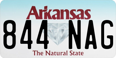 AR license plate 844NAG