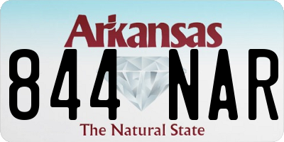 AR license plate 844NAR