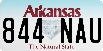 AR license plate 844NAU