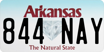 AR license plate 844NAY