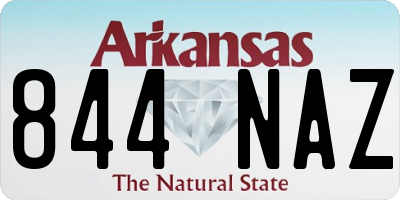 AR license plate 844NAZ