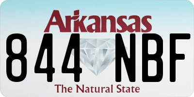 AR license plate 844NBF