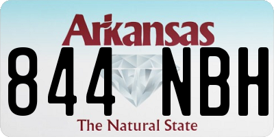 AR license plate 844NBH