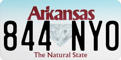 AR license plate 844NYO