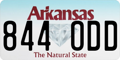 AR license plate 844ODD