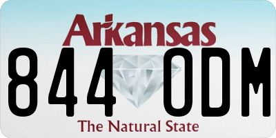 AR license plate 844ODM