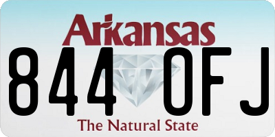 AR license plate 844OFJ