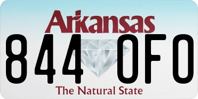 AR license plate 844OFO