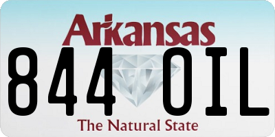 AR license plate 844OIL
