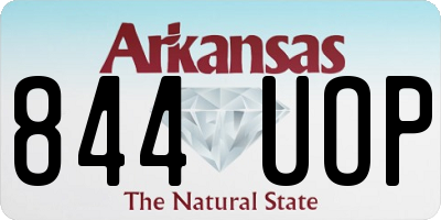 AR license plate 844UOP