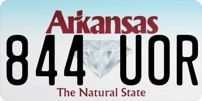 AR license plate 844UOR