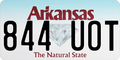 AR license plate 844UOT