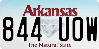 AR license plate 844UOW
