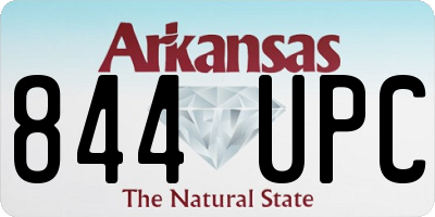 AR license plate 844UPC