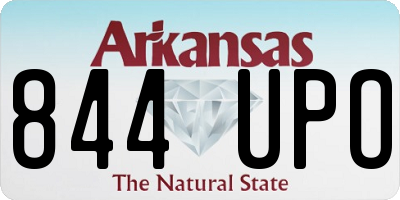AR license plate 844UPO