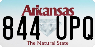 AR license plate 844UPQ