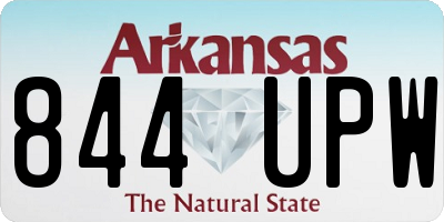 AR license plate 844UPW