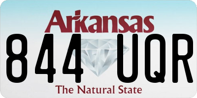 AR license plate 844UQR