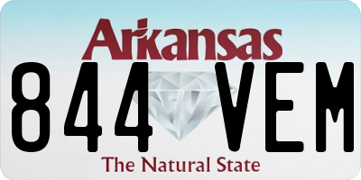 AR license plate 844VEM