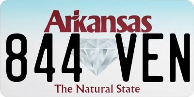 AR license plate 844VEN