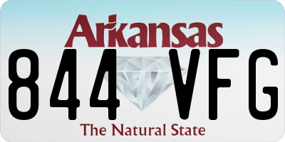 AR license plate 844VFG