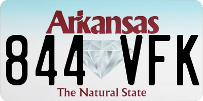 AR license plate 844VFK