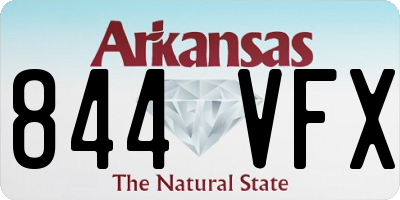 AR license plate 844VFX