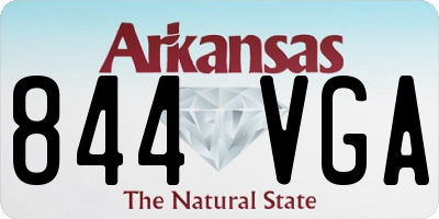AR license plate 844VGA