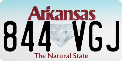 AR license plate 844VGJ