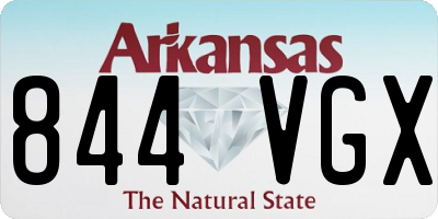 AR license plate 844VGX