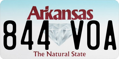 AR license plate 844VOA