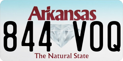 AR license plate 844VOQ