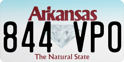 AR license plate 844VPO