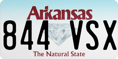 AR license plate 844VSX