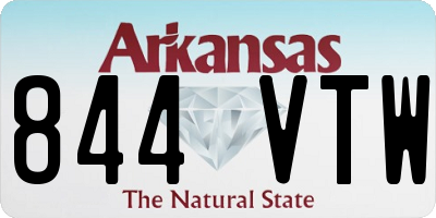 AR license plate 844VTW