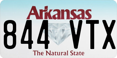 AR license plate 844VTX