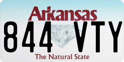 AR license plate 844VTY