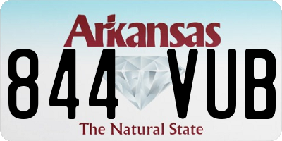 AR license plate 844VUB