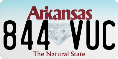 AR license plate 844VUC