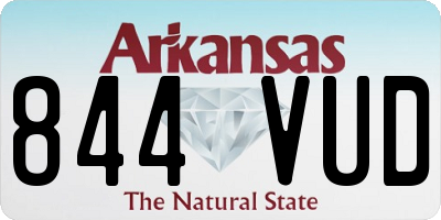 AR license plate 844VUD