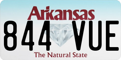 AR license plate 844VUE