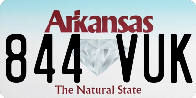 AR license plate 844VUK