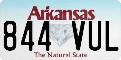 AR license plate 844VUL