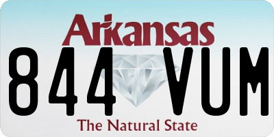 AR license plate 844VUM