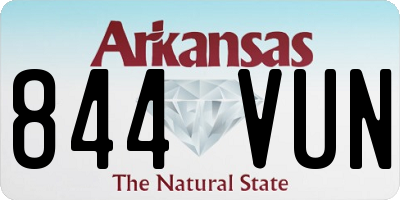 AR license plate 844VUN