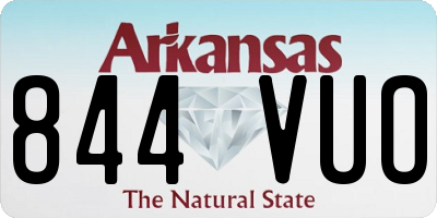 AR license plate 844VUO
