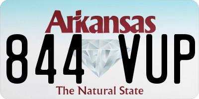 AR license plate 844VUP
