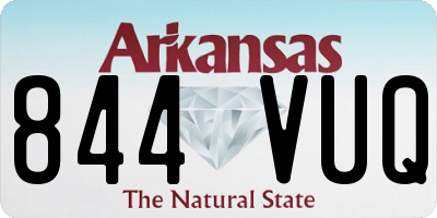 AR license plate 844VUQ